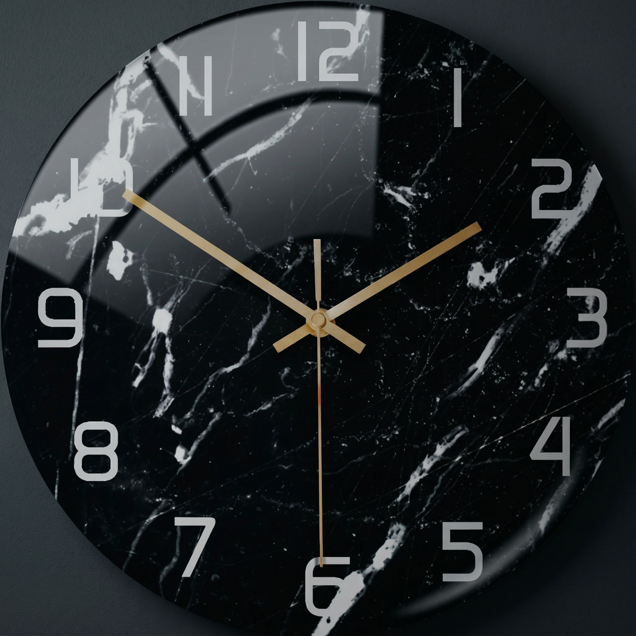 Horloge murale effet marbre – design moderne et minimaliste