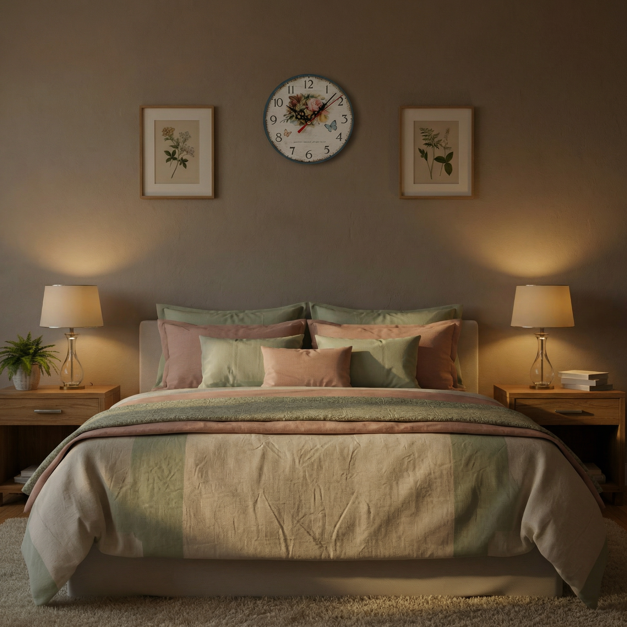 Horloge murale papillon naturel – design apaisant