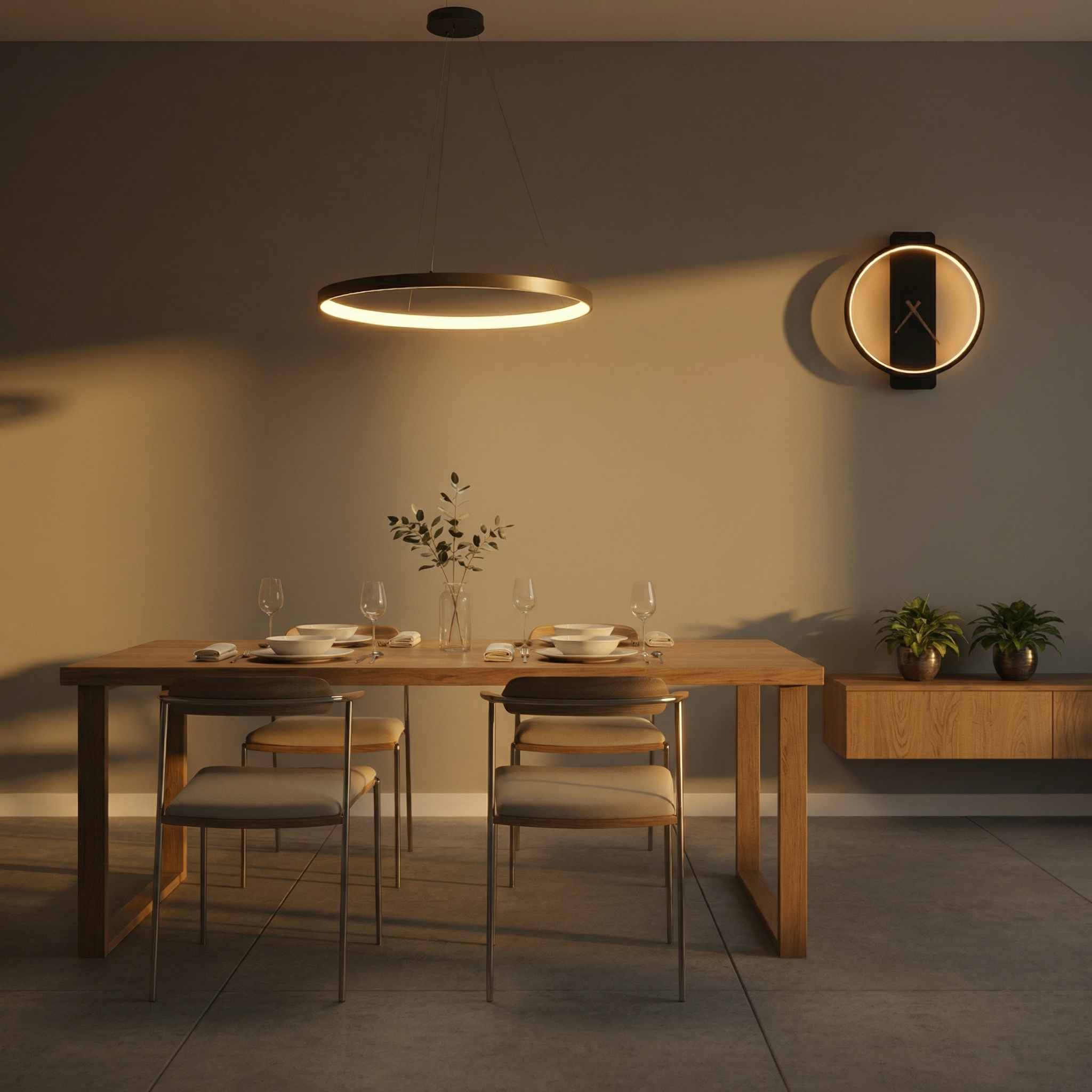 Horloge murale LED Sussy avec éclairage – design 2-en-1