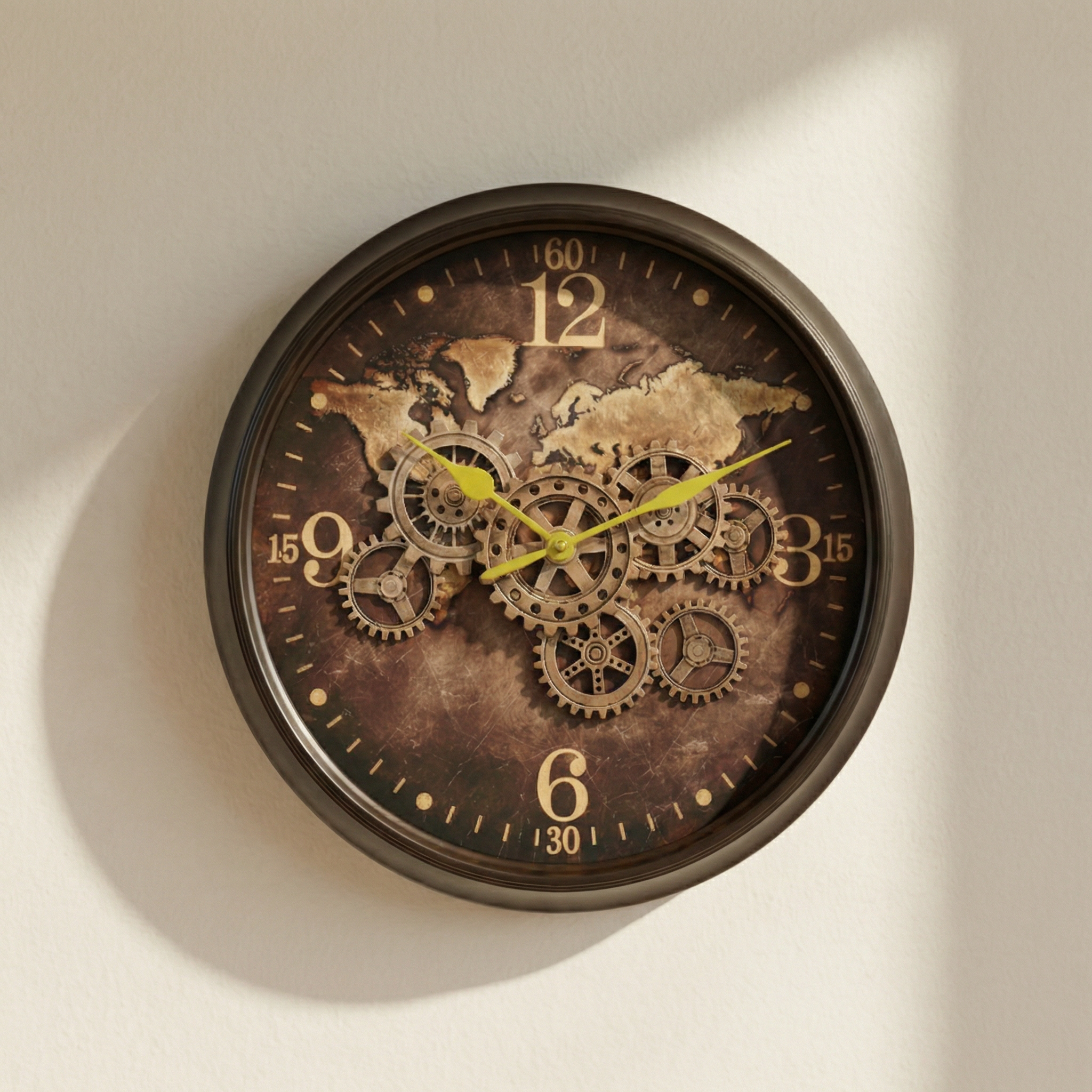 OCS - Mechanische wereld Wandklok - met industriële tandwielen