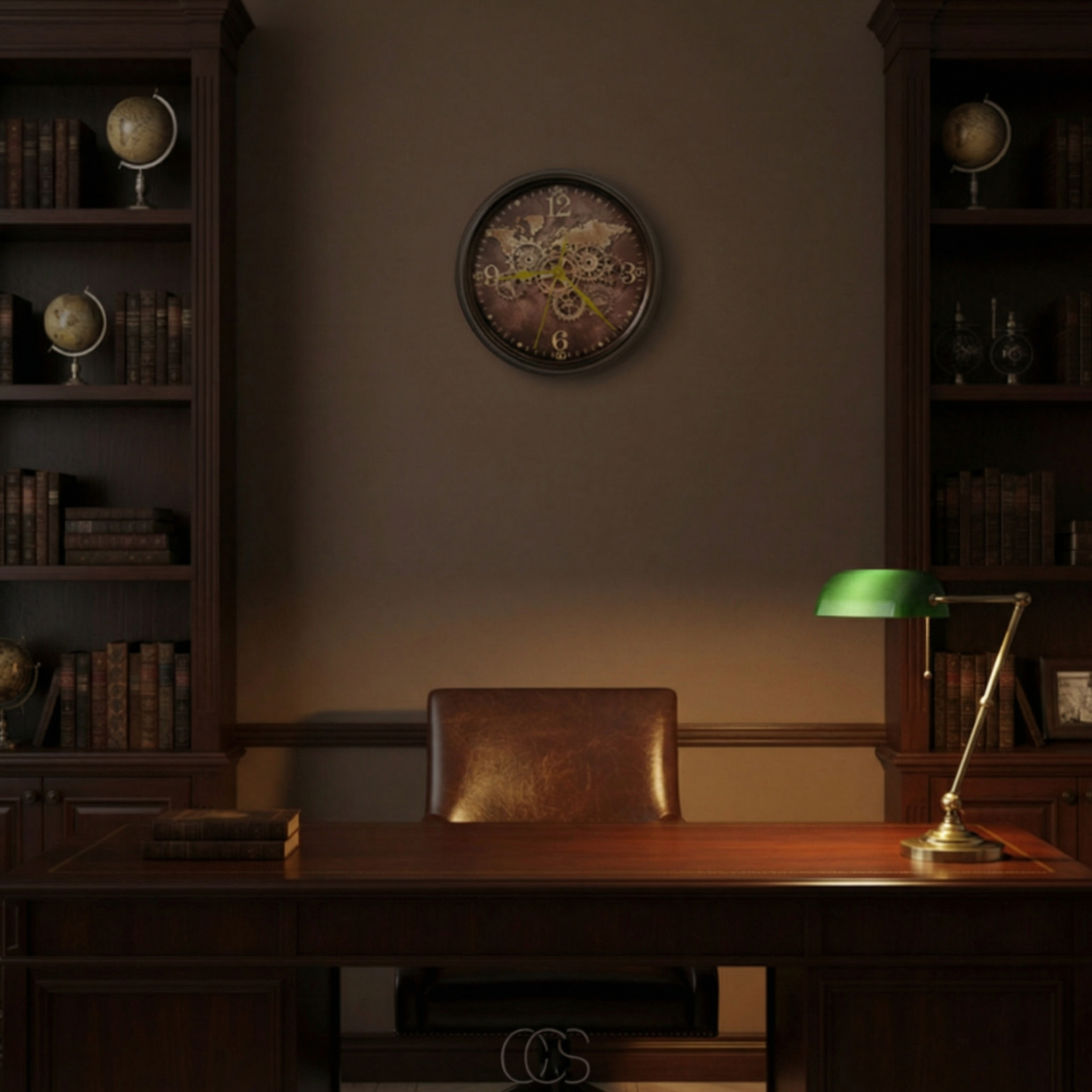 OCS - Mechanische wereld Wandklok - met industriële tandwielen