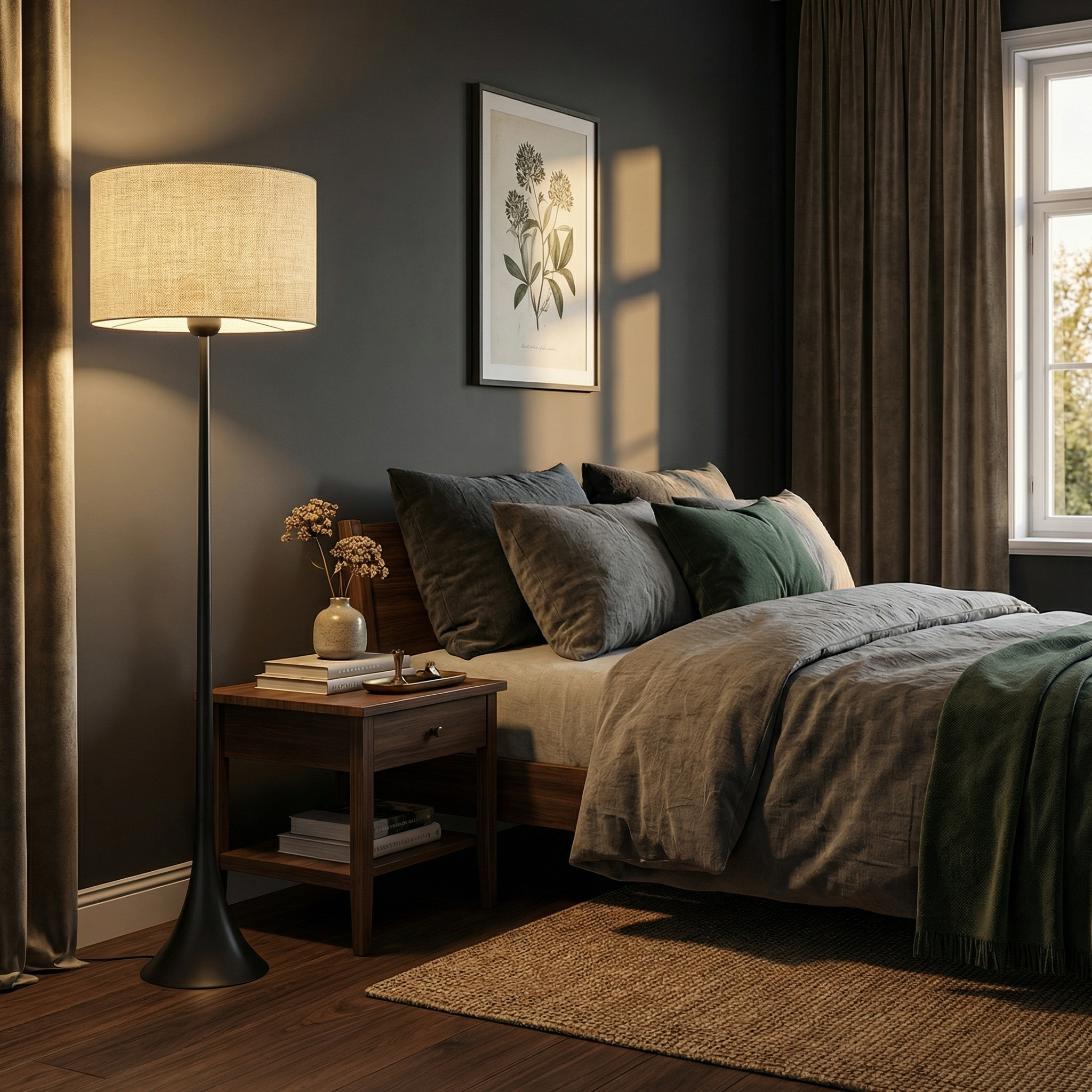 Lampadaire en soie Anderos