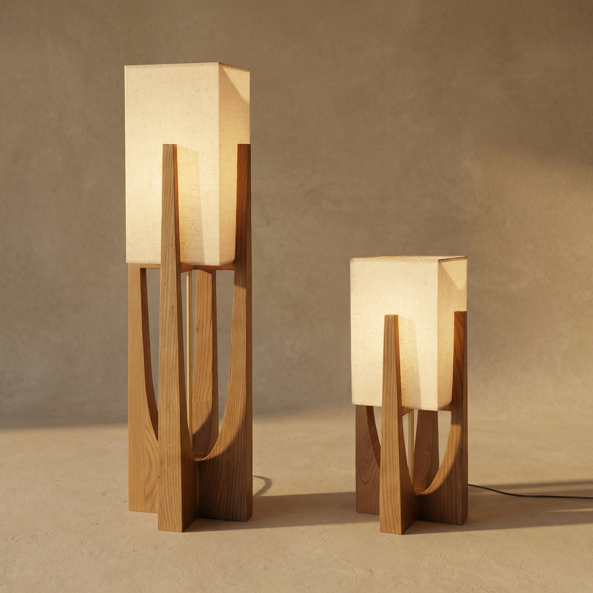 Lampadaire style japonais Wabi Sabi