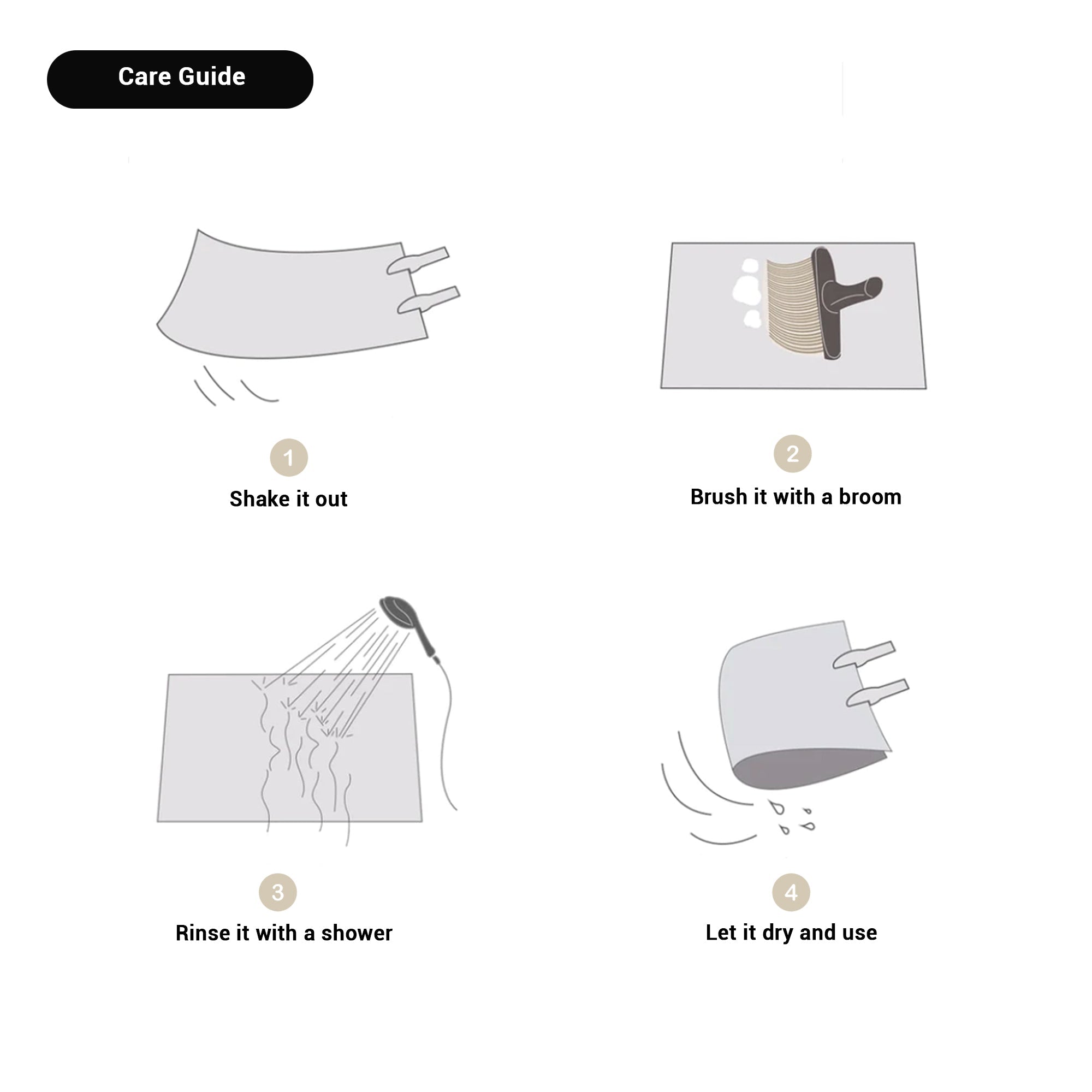 Tapis de bain scandinave – antidérapant et absorbant