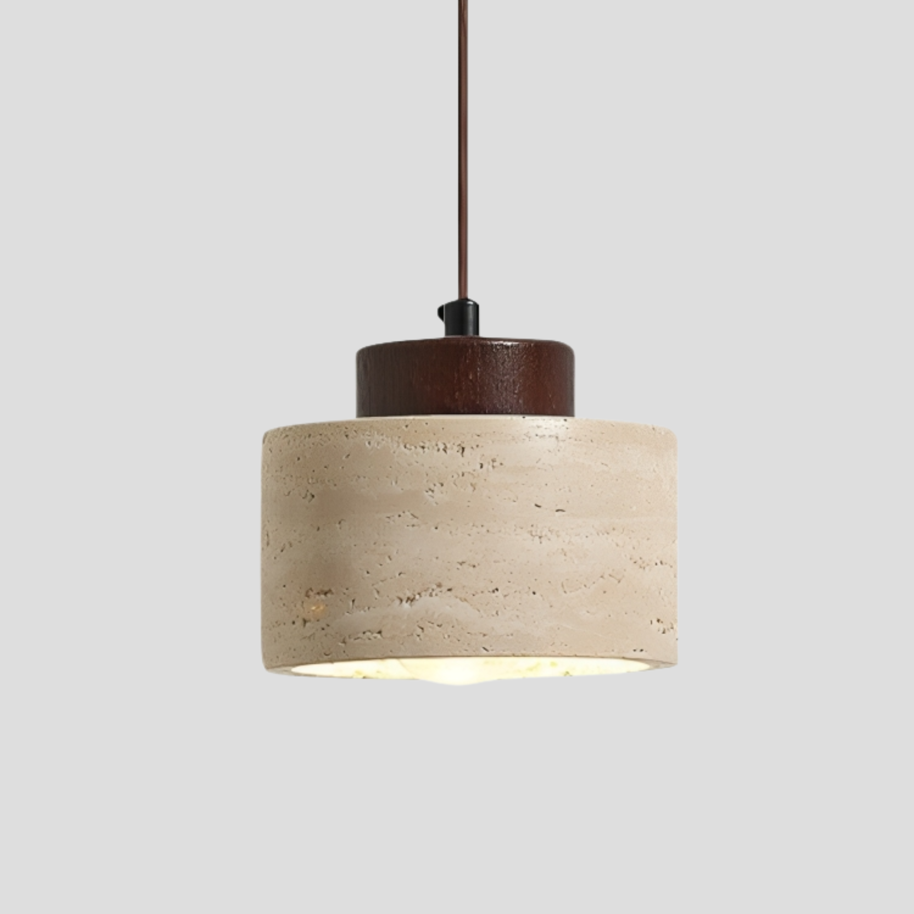 Suspension en pierre travertin