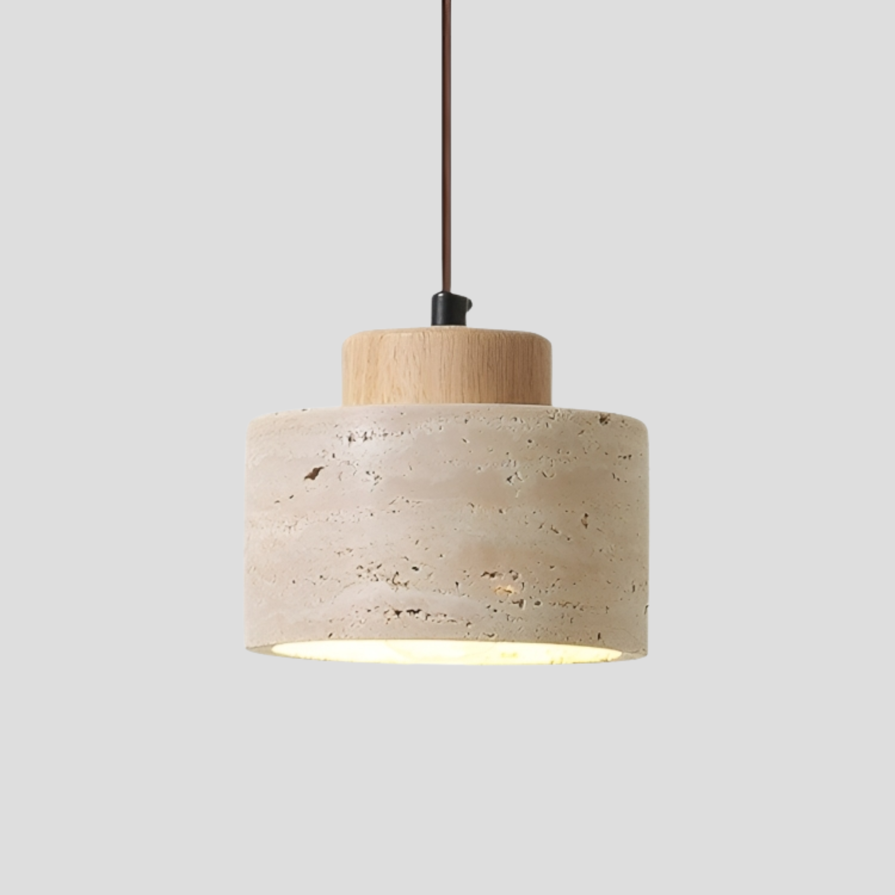 Suspension en pierre travertin