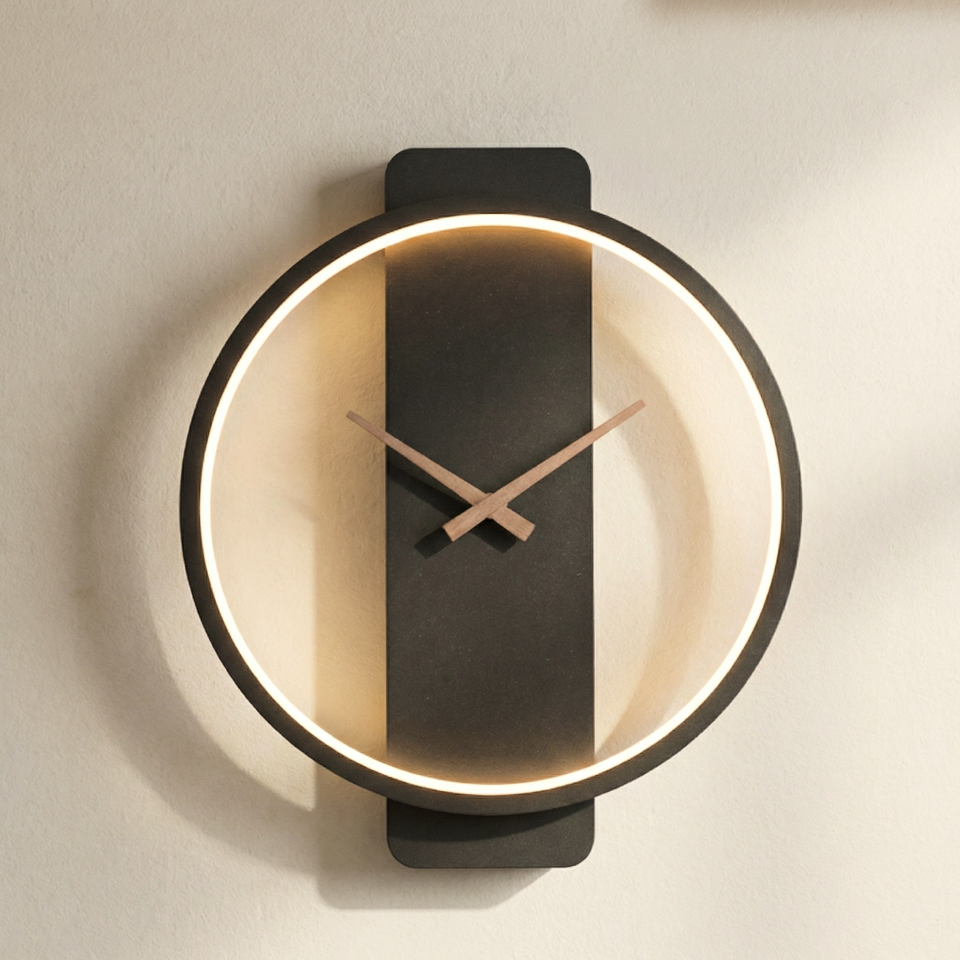 Horloge murale LED Sussy avec éclairage – design 2-en-1