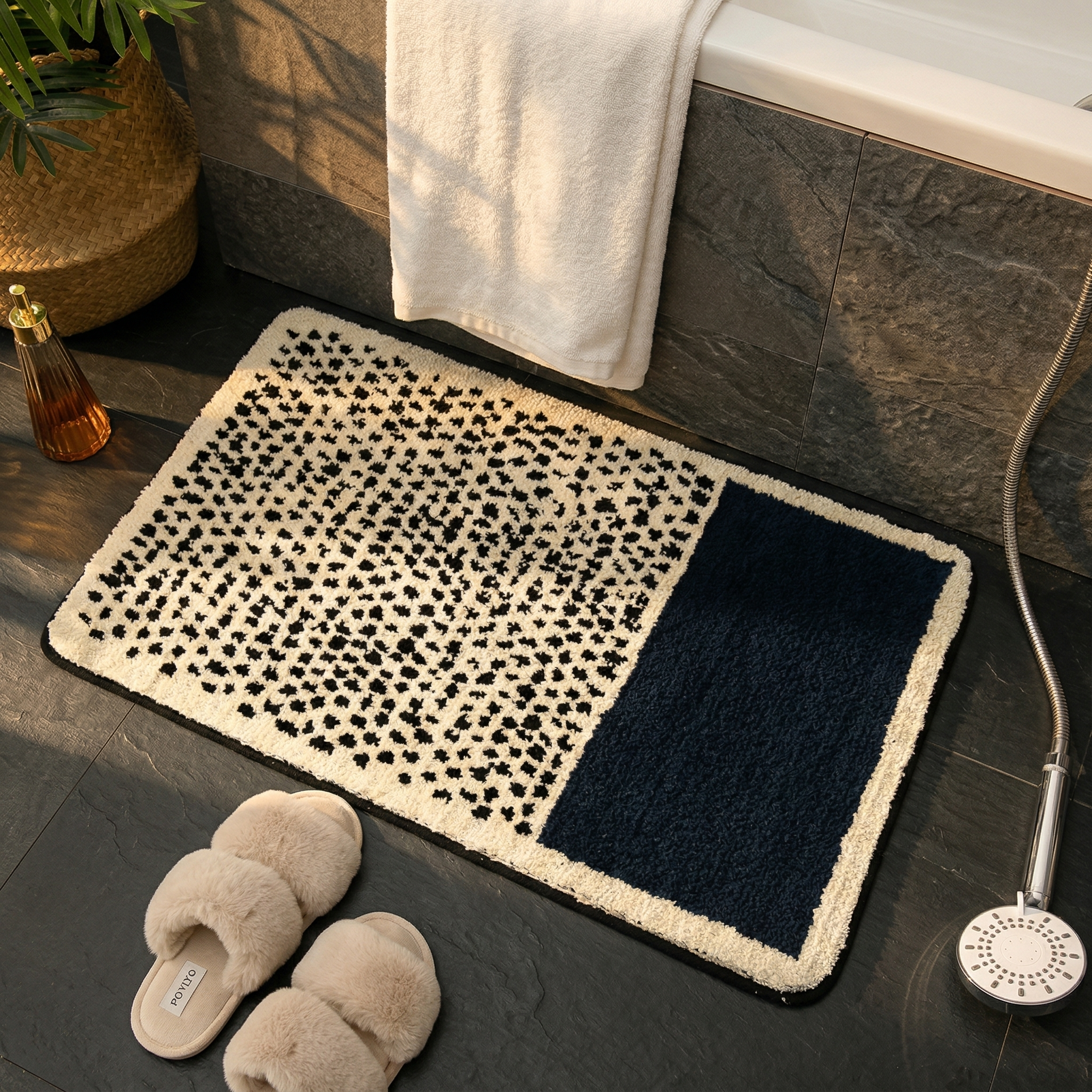 Tapis de bain scandinave – antidérapant et absorbant