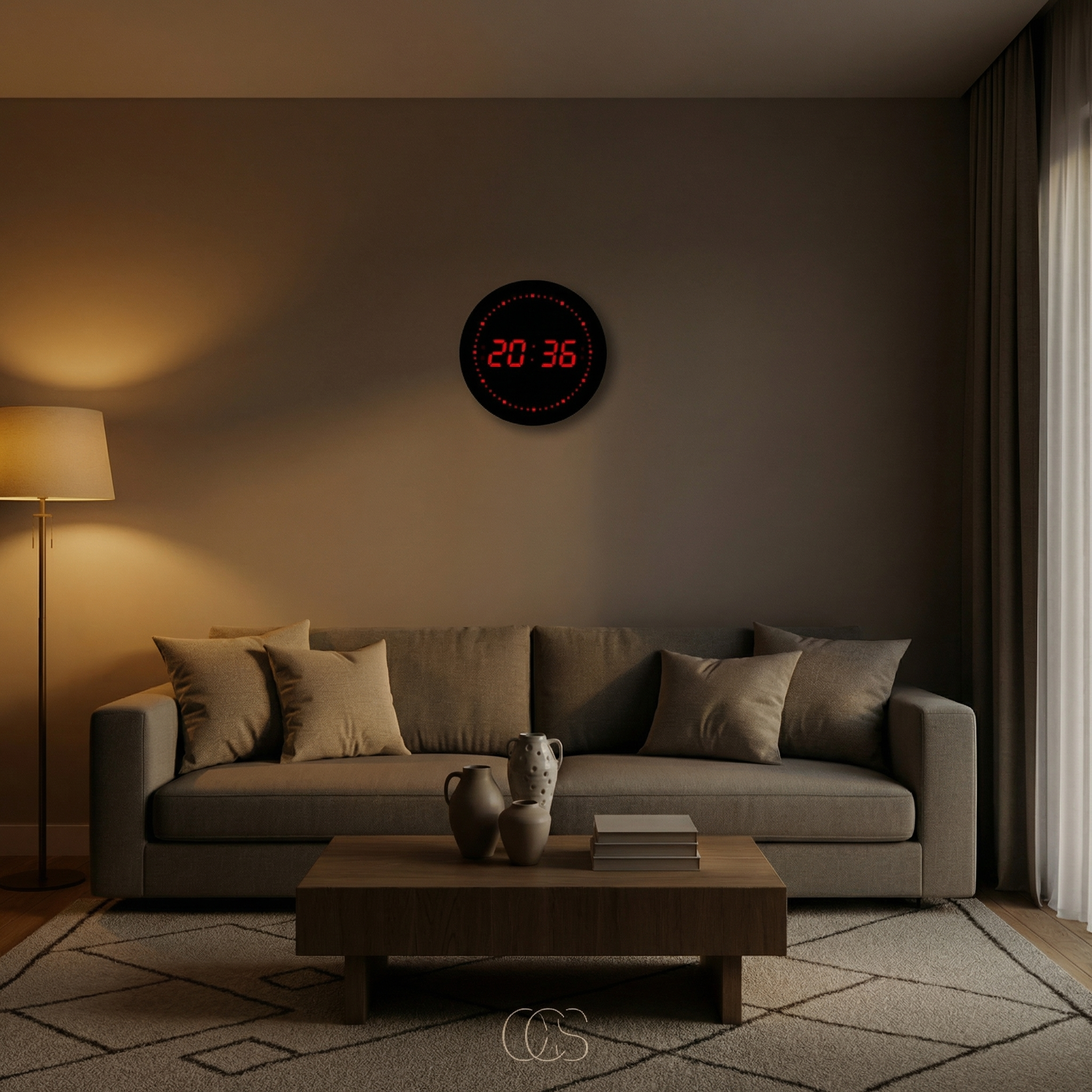 Horloge murale numérique – affichage LED