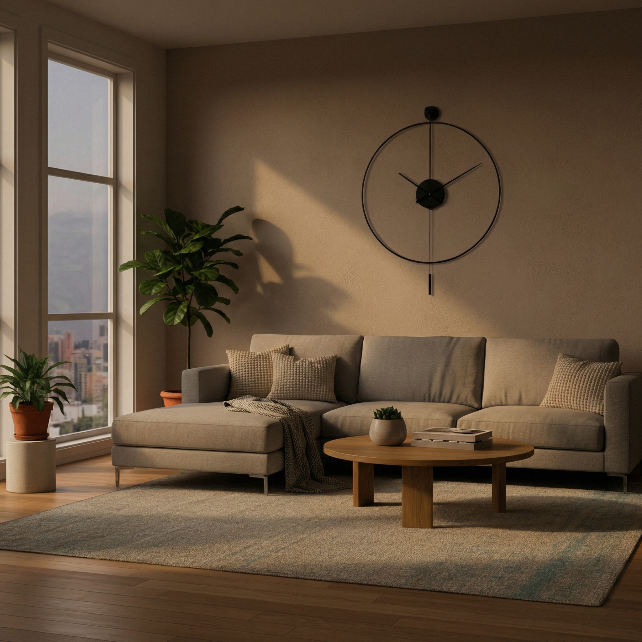 Horloge murale classique silencieuse – grand format 50 cm