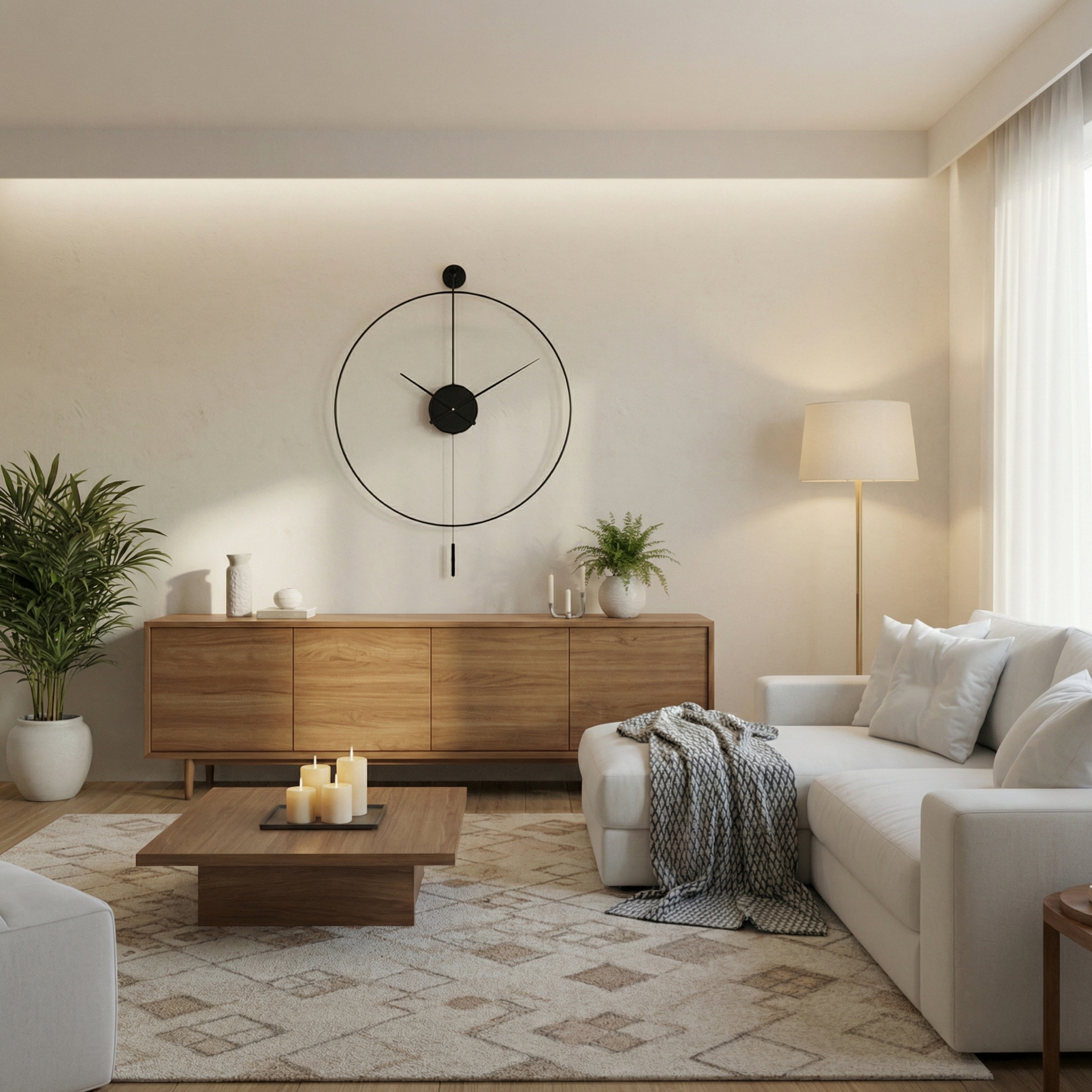 Horloge murale classique silencieuse – grand format 50 cm