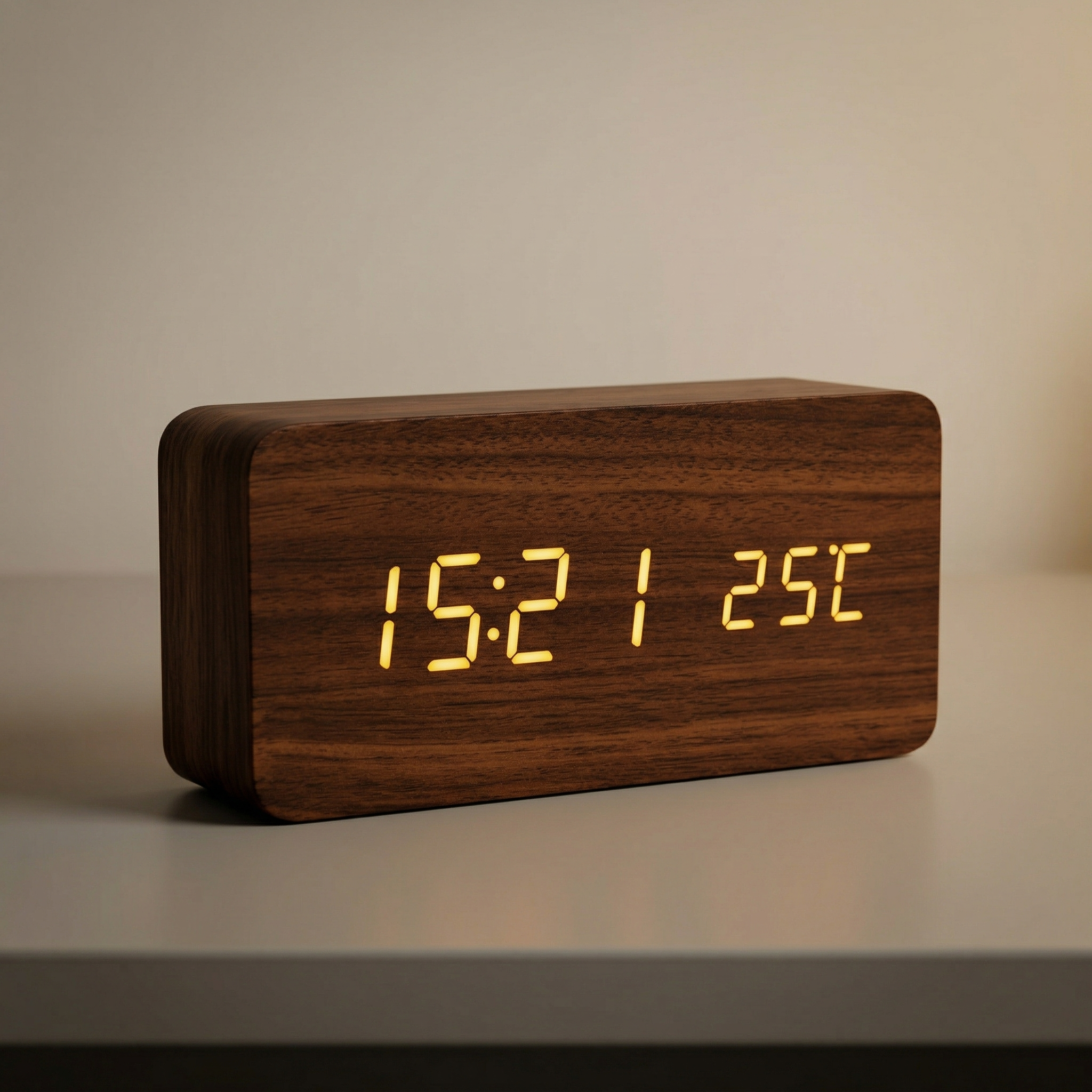 Réveil numérique multifonction avec chargeur sans fil – écran LED