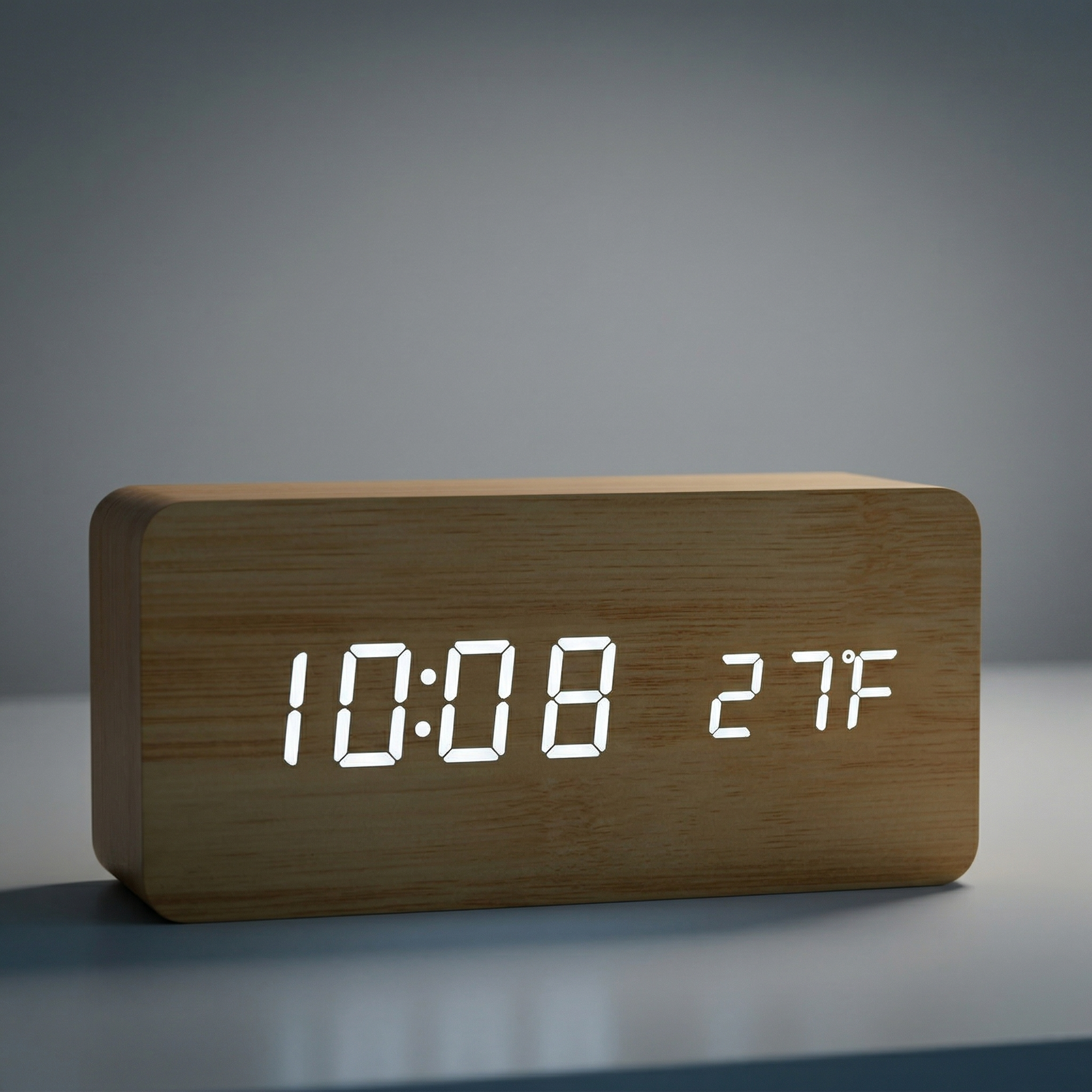 Réveil numérique multifonction avec chargeur sans fil – écran LED