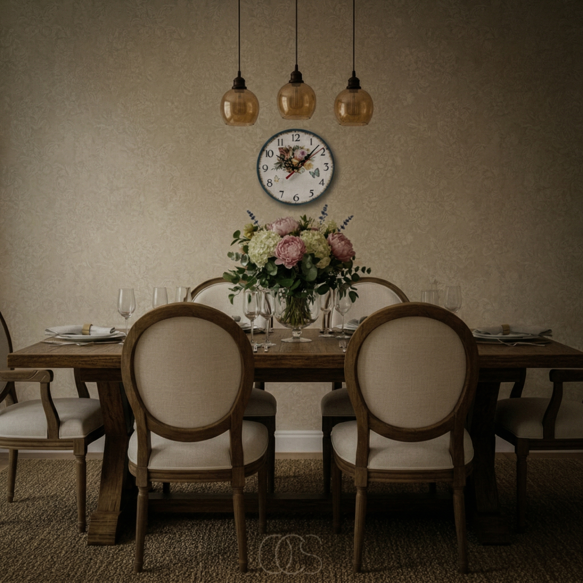 Horloge murale papillon naturel – design apaisant