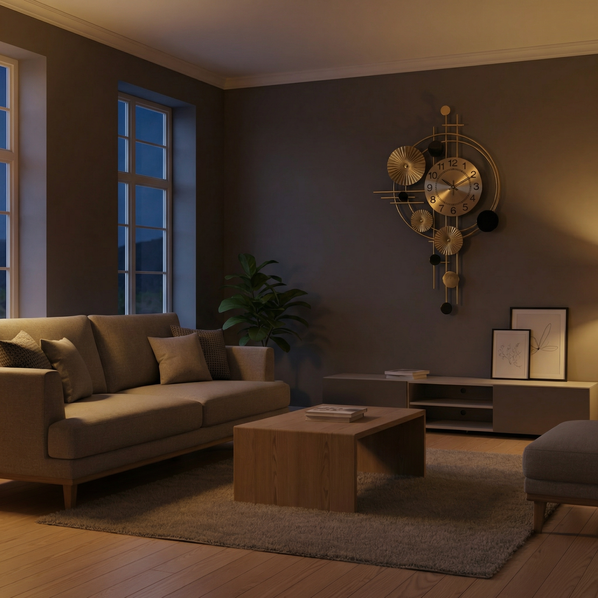 OCS - Moderne Stille Design Wandklok