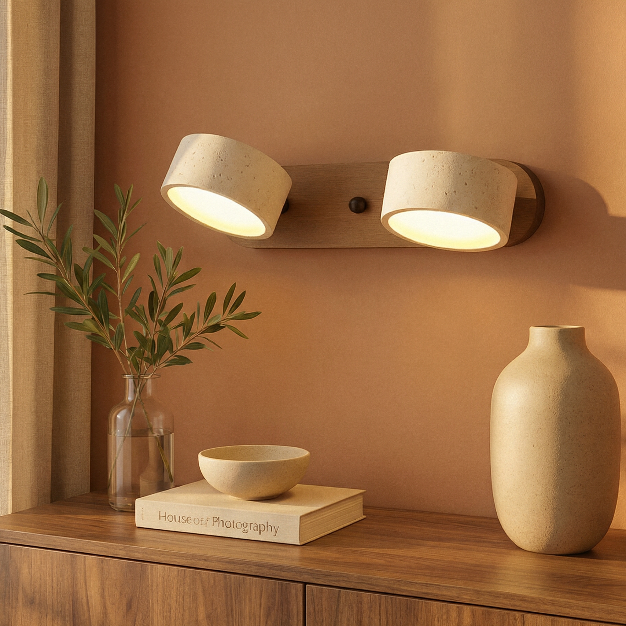 Applique murale travertin