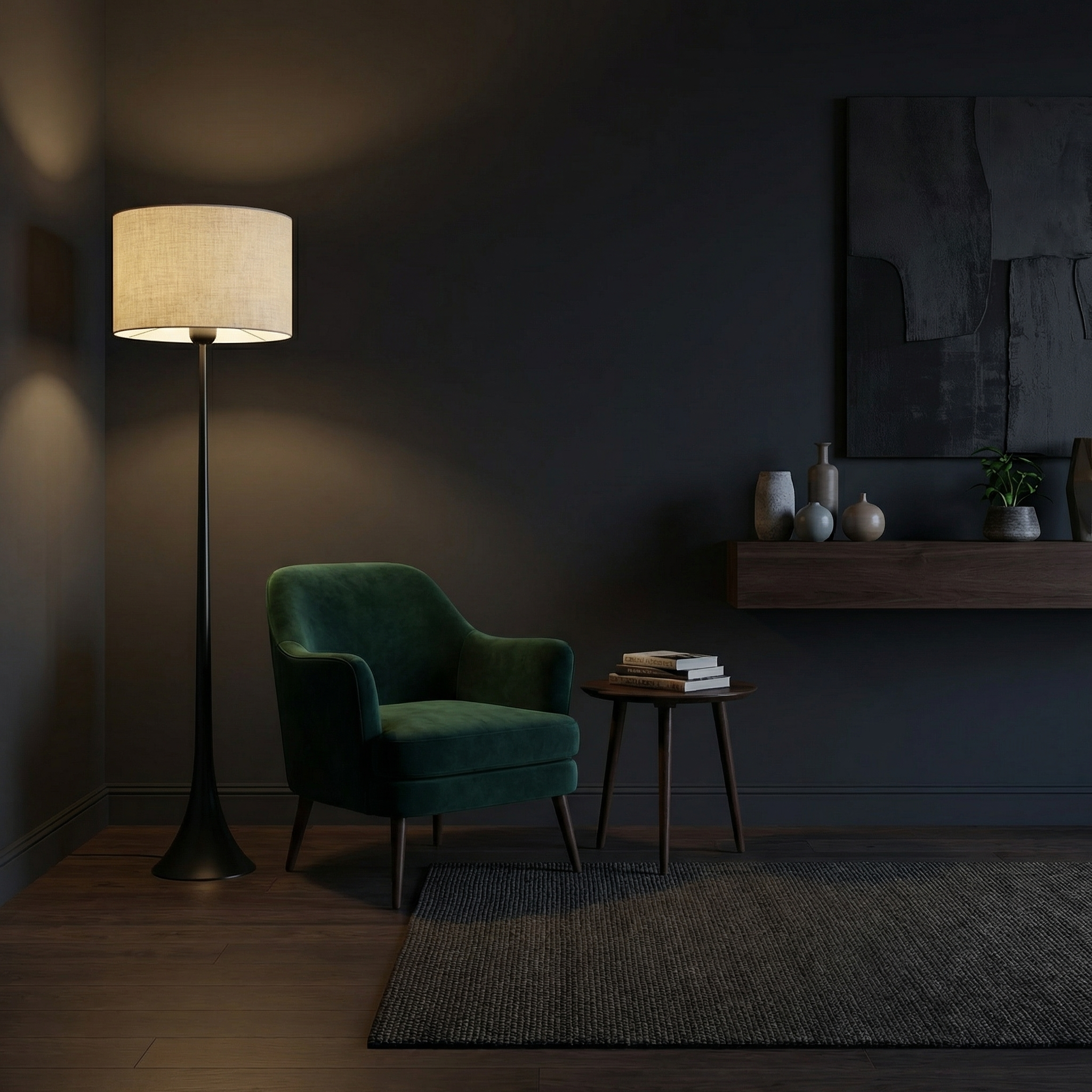 Lampadaire en soie Anderos