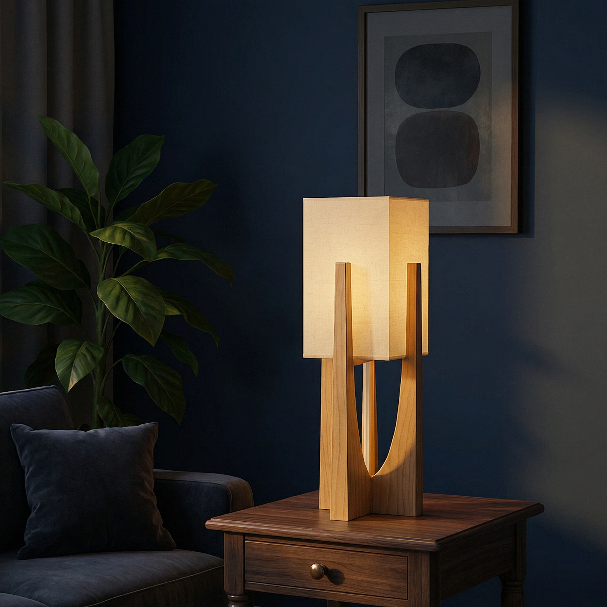 Lampadaire style japonais Wabi Sabi